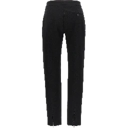 Black Elastane Skinny Pants
