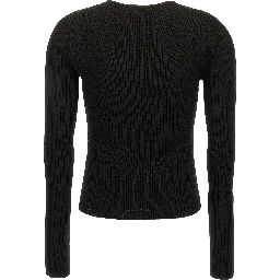 Black Wool Cardigan