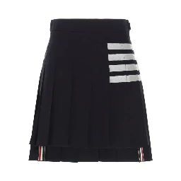 Blue Wool Long Skirt