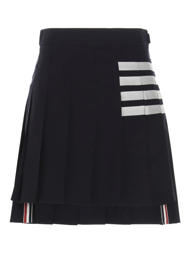 Blue Wool Long Skirt