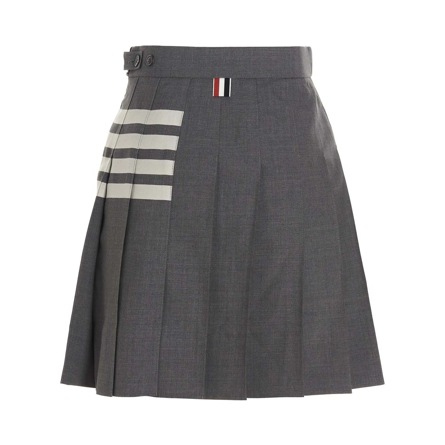 Gray Wool Long Skirt