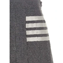 Gray Wool Long Skirt
