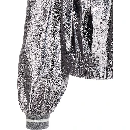 Silver Leather Bomber