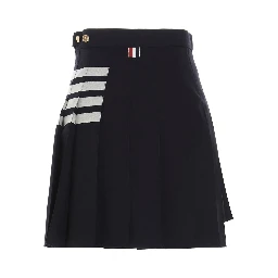 Blue Wool Long Skirt