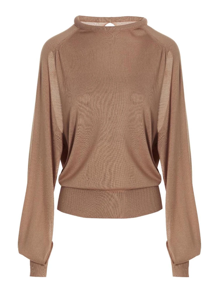 Beige Silk Cardigan