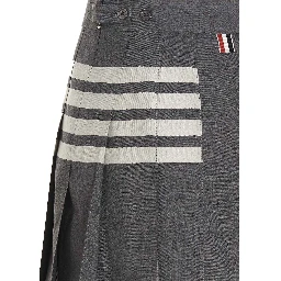 Gray Wool Long Skirt