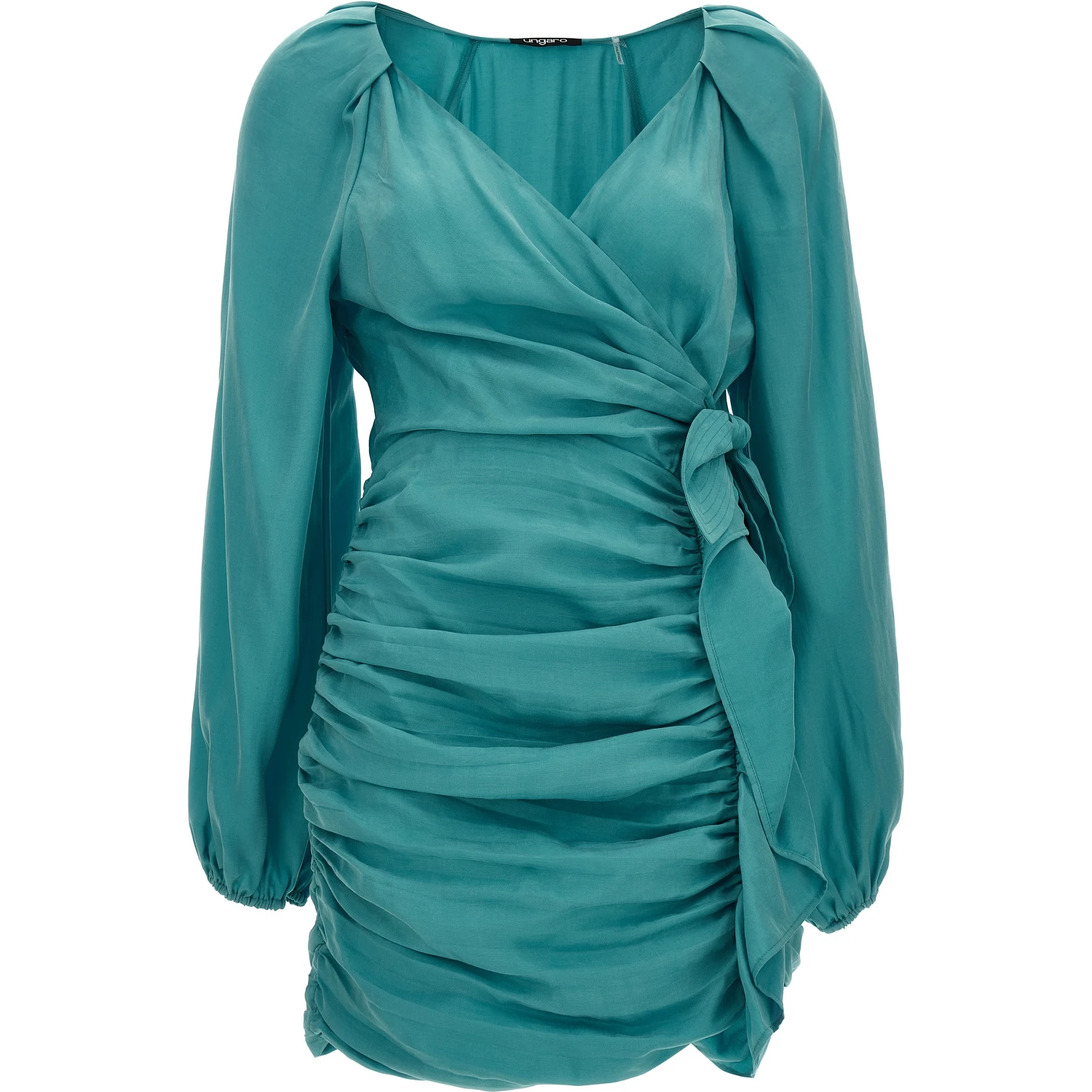 Blue Lyocell Mini Skirt