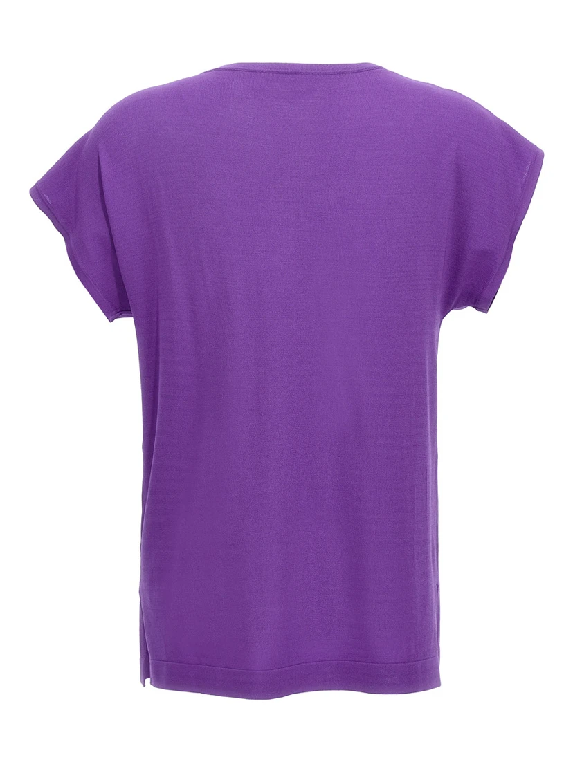 Purple Viscose T-Shirt
