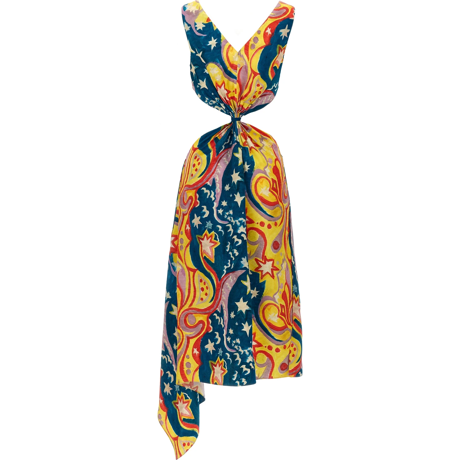 Multicolor Viscose Long Dress