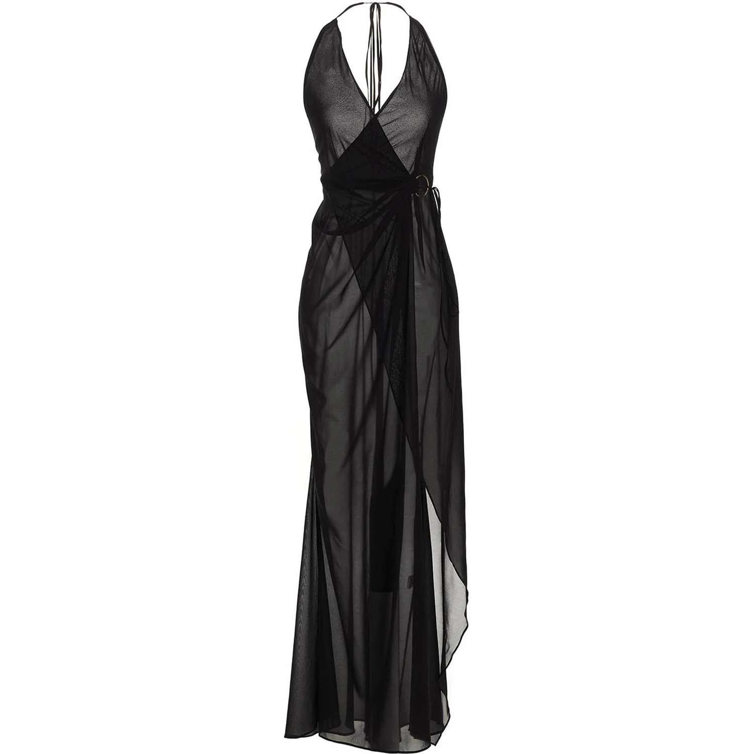 Black Silk Long Dress
