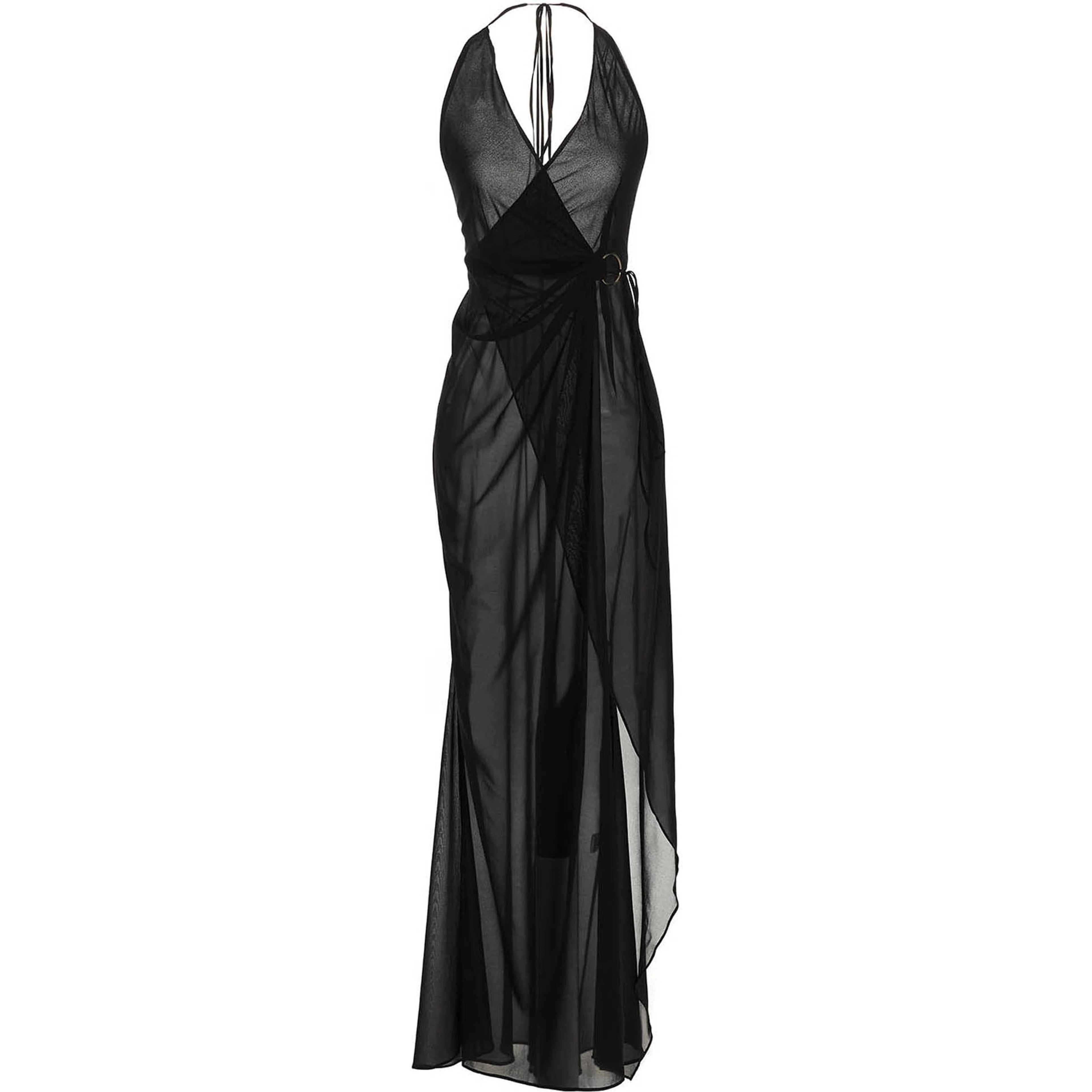 Black Silk Long Dress