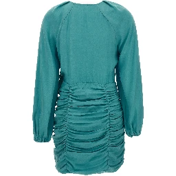 Blue Lyocell Mini Skirt
