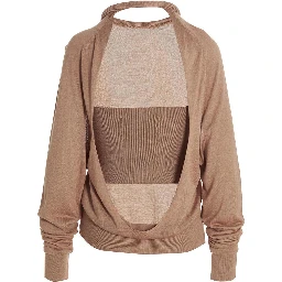 Beige Silk Cardigan