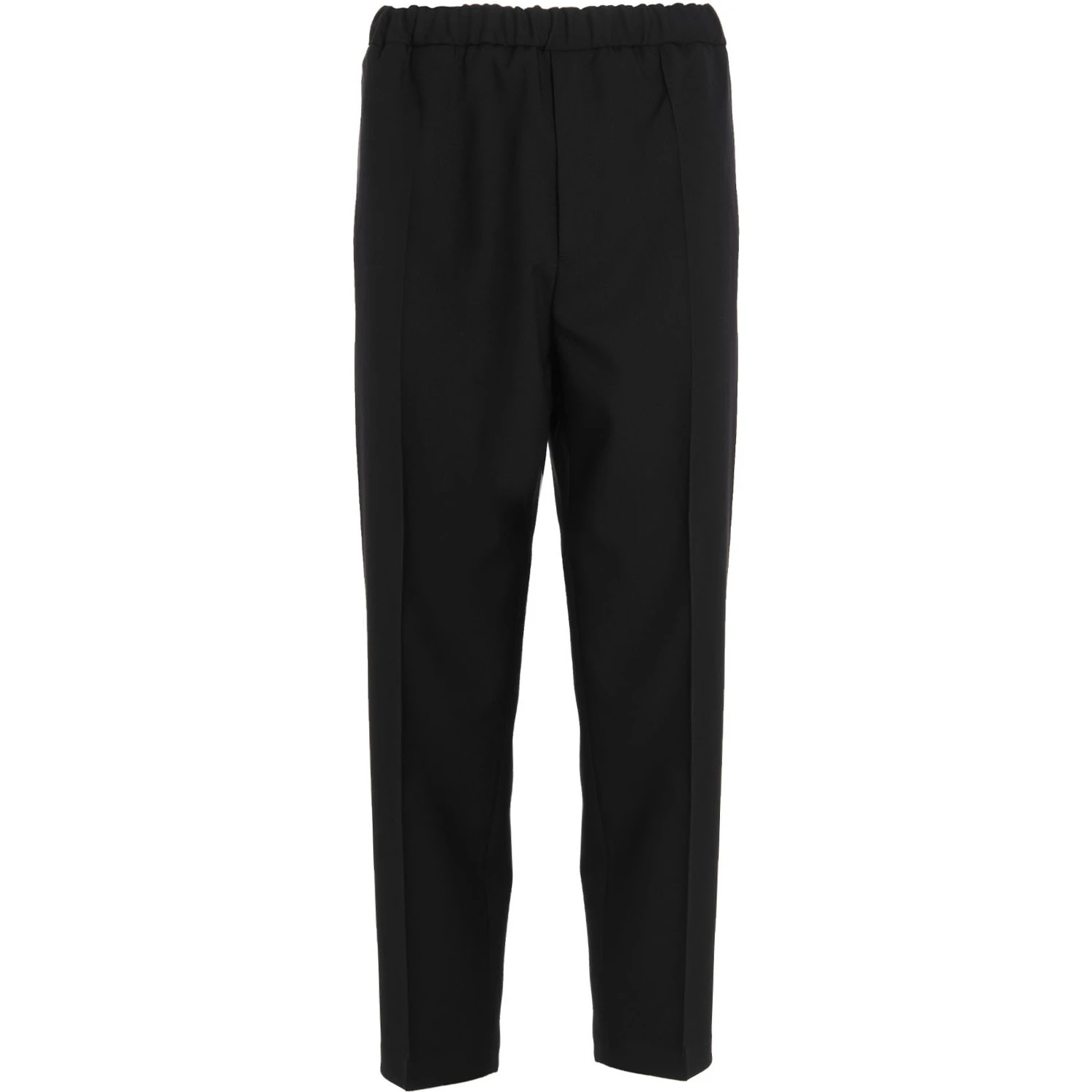 Blue Polyester Casual Pants