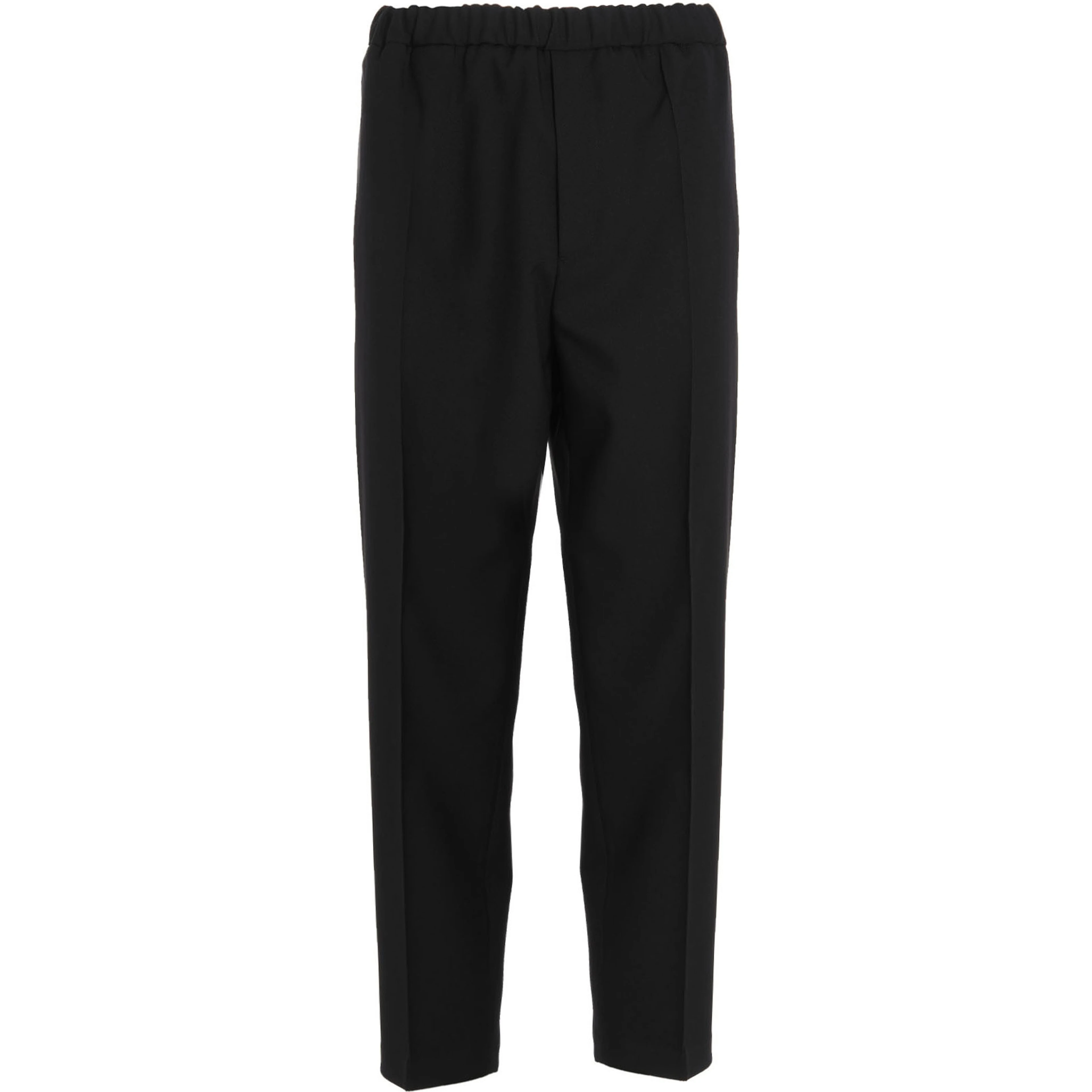 Blue Polyester Casual Pants