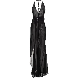 Black Silk Long Dress