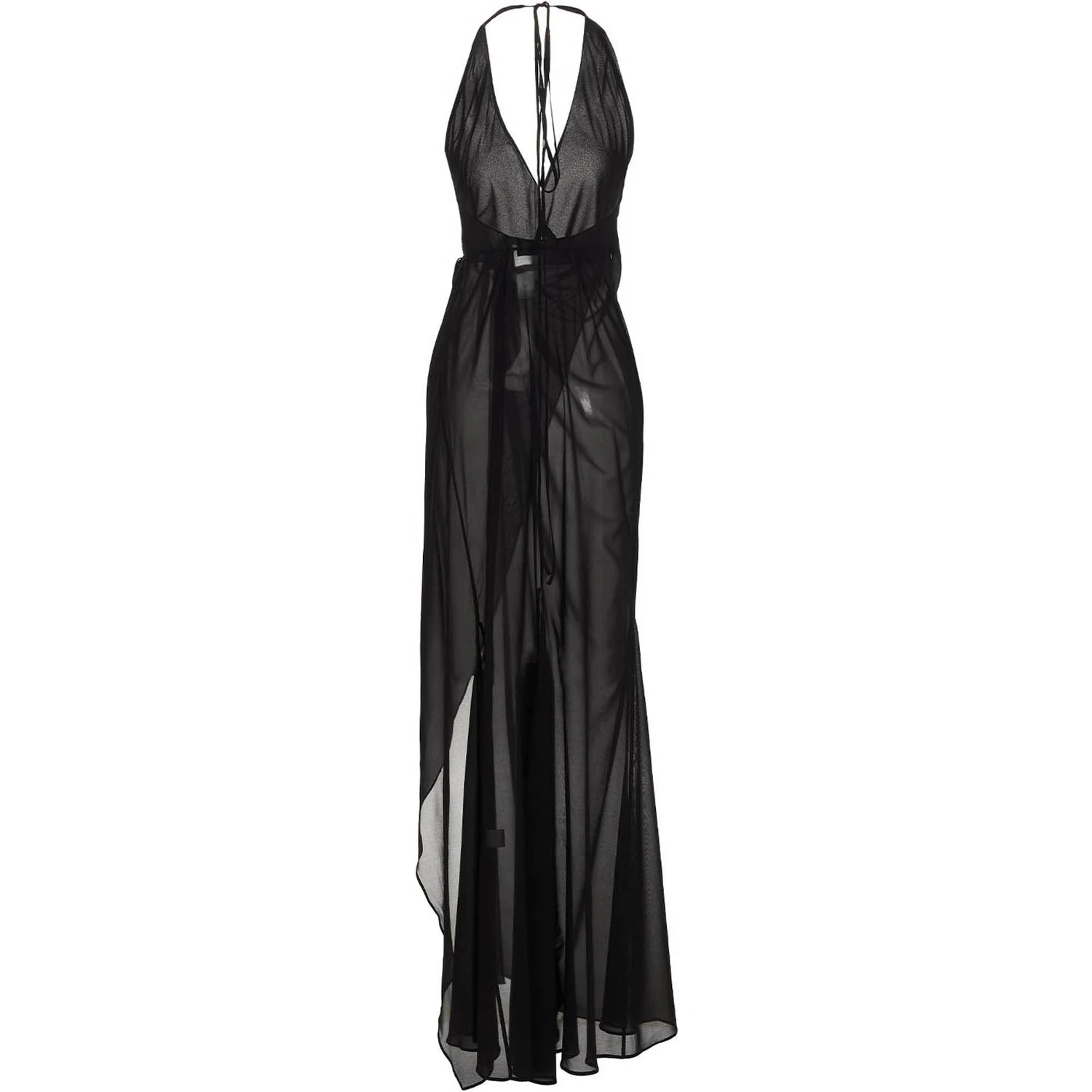 Black Silk Long Dress