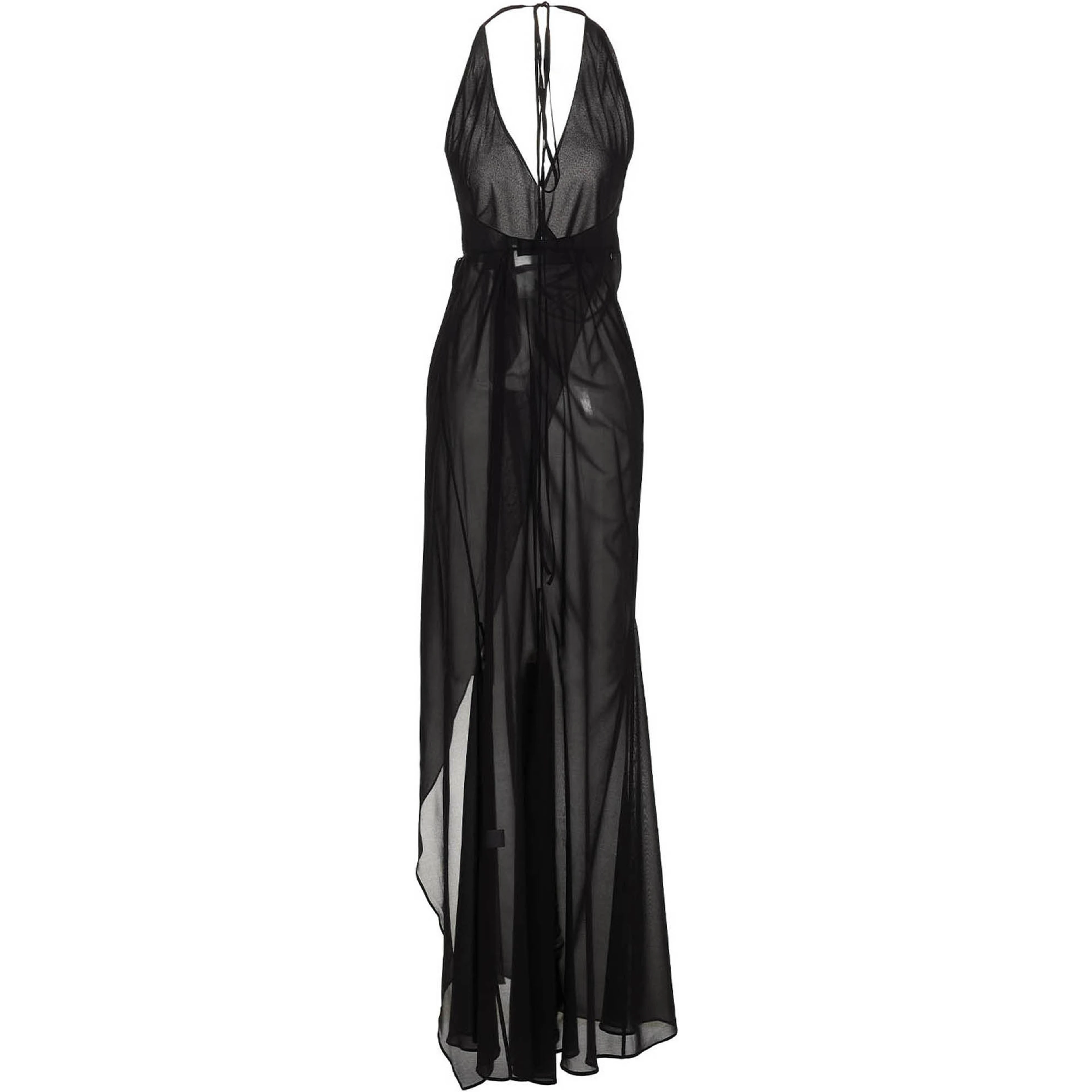 Black Silk Long Dress