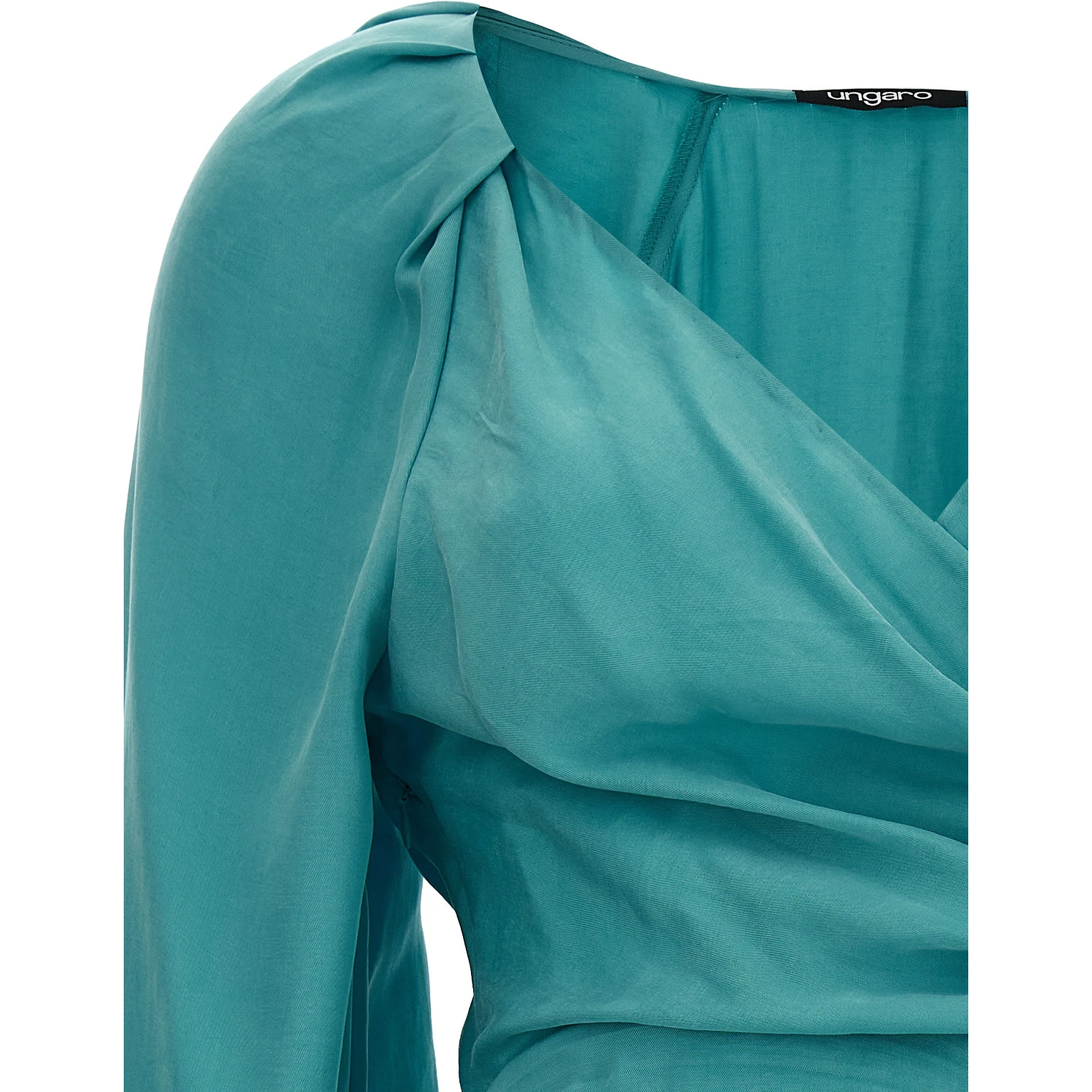 Blue Lyocell Mini Skirt