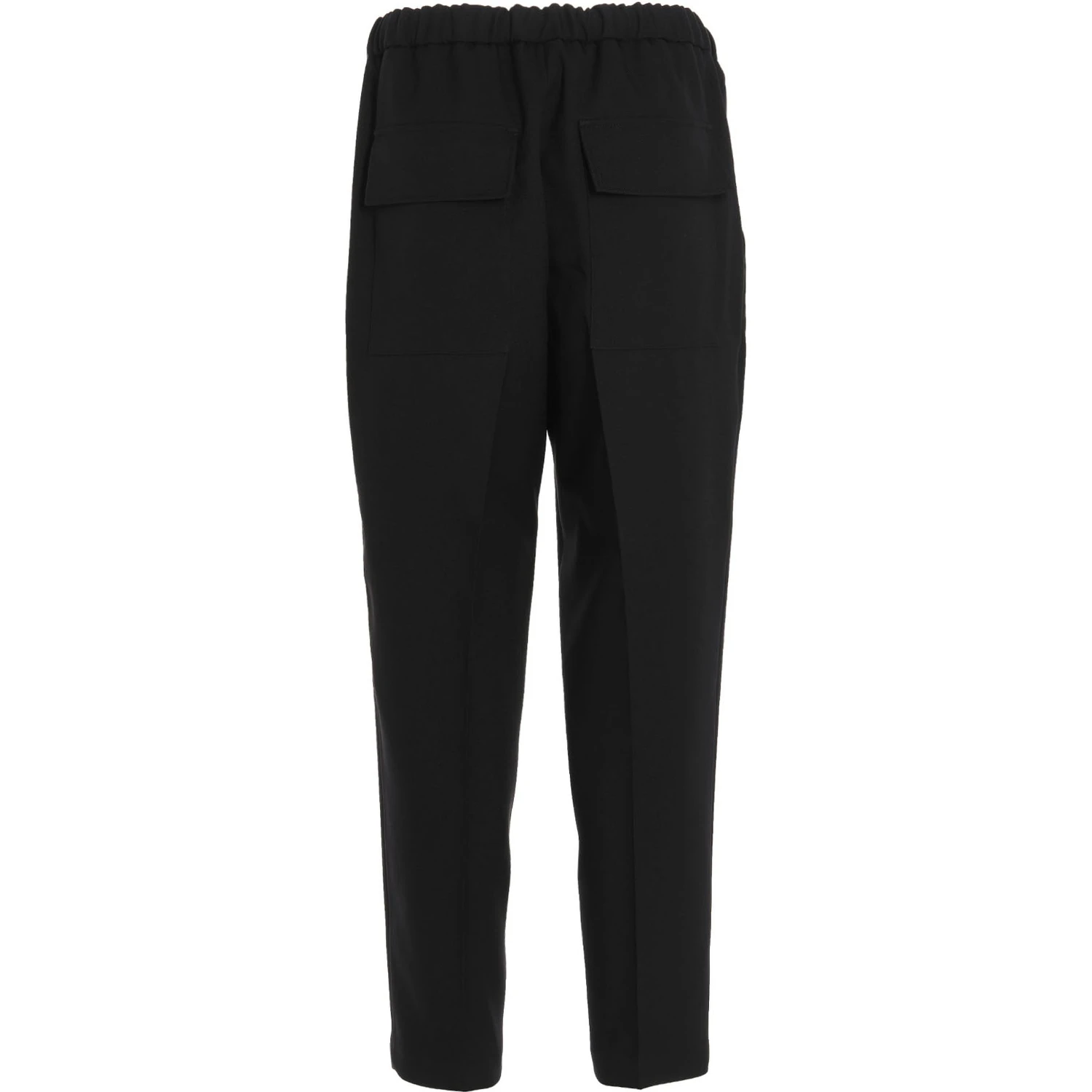 Blue Polyester Casual Pants