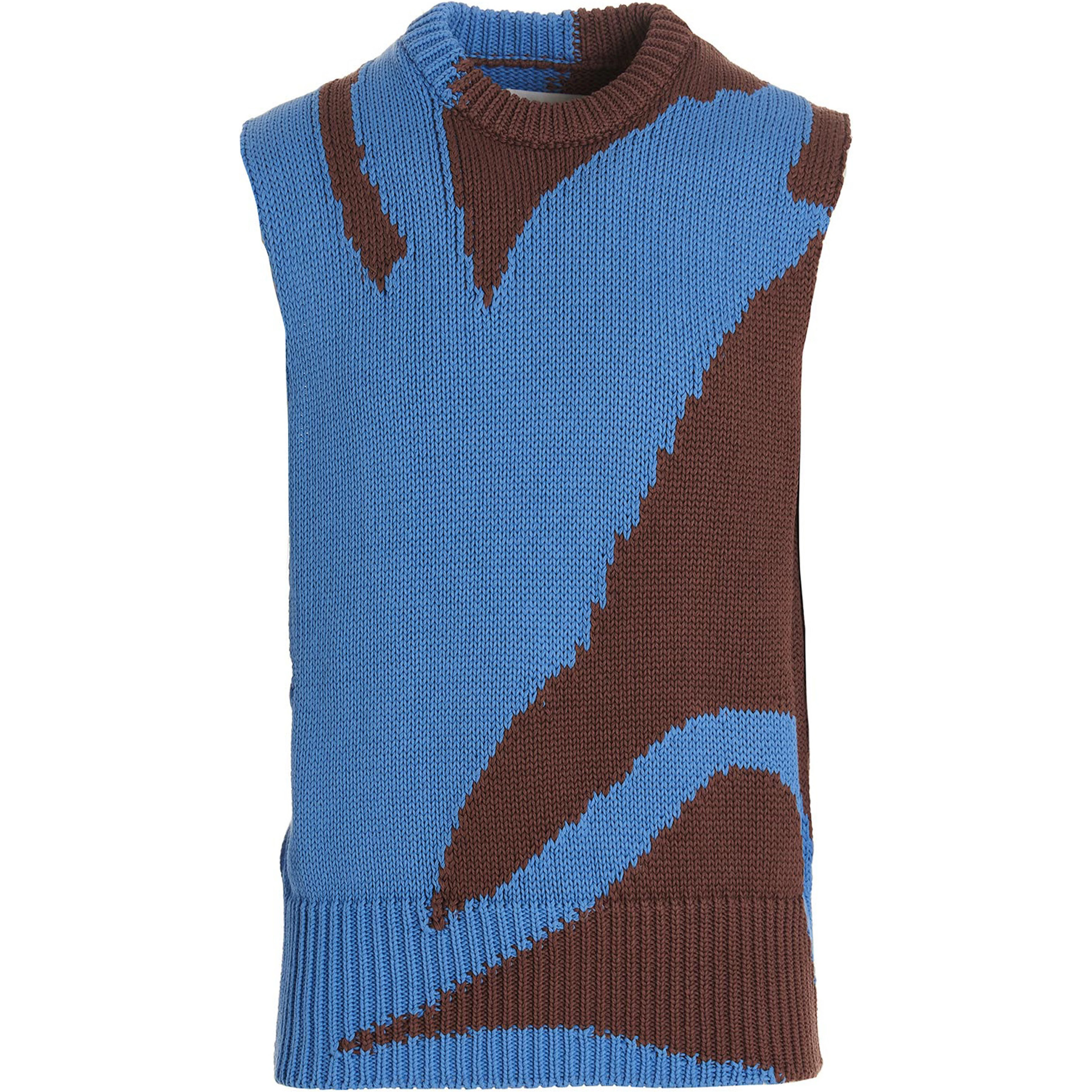 Multicolor Cotton Sleeveles Sweater
