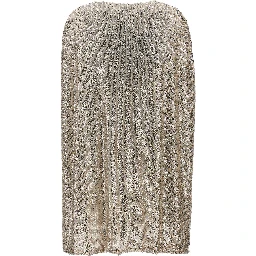 Silver Polyester Short Dress