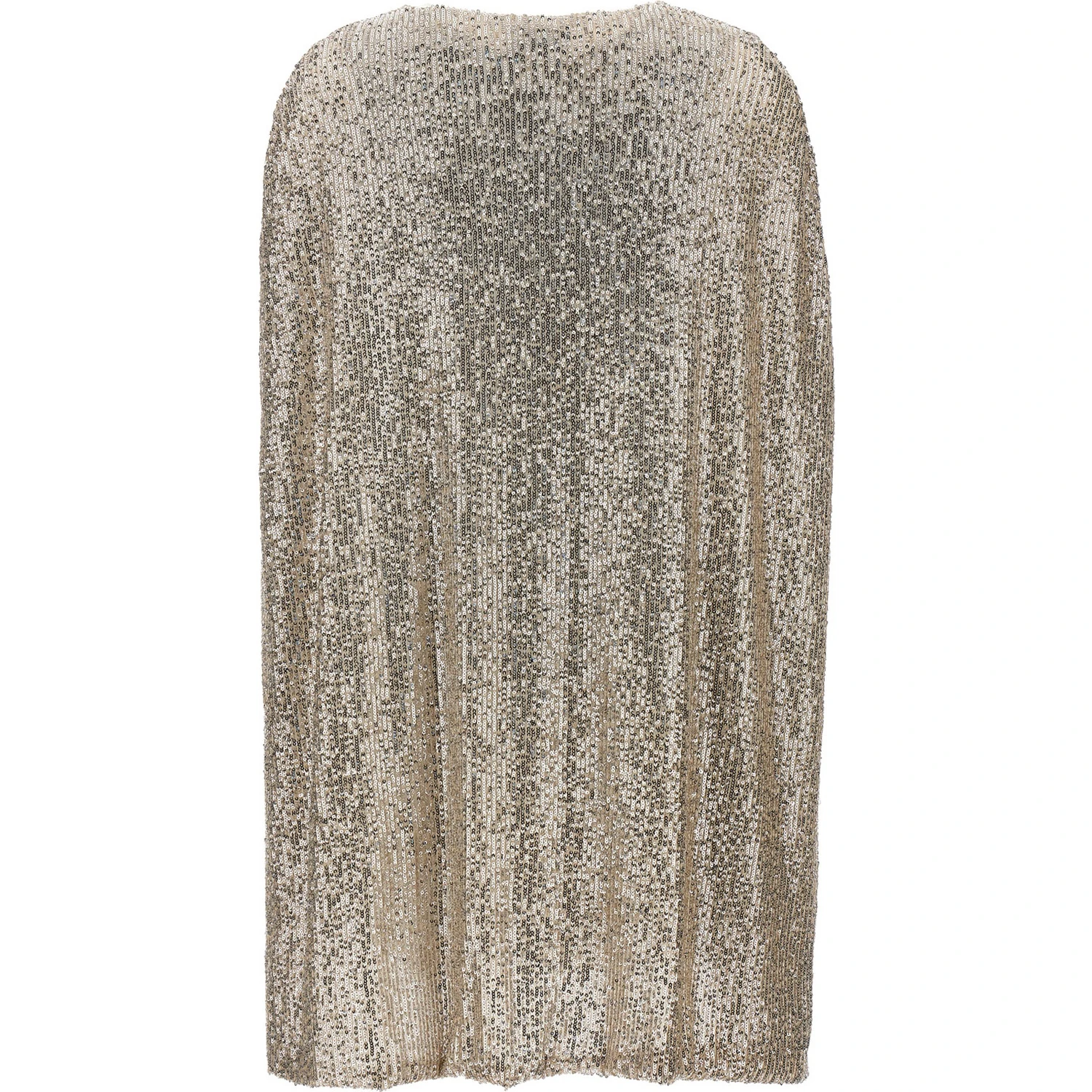 Silver Polyester Short Dress