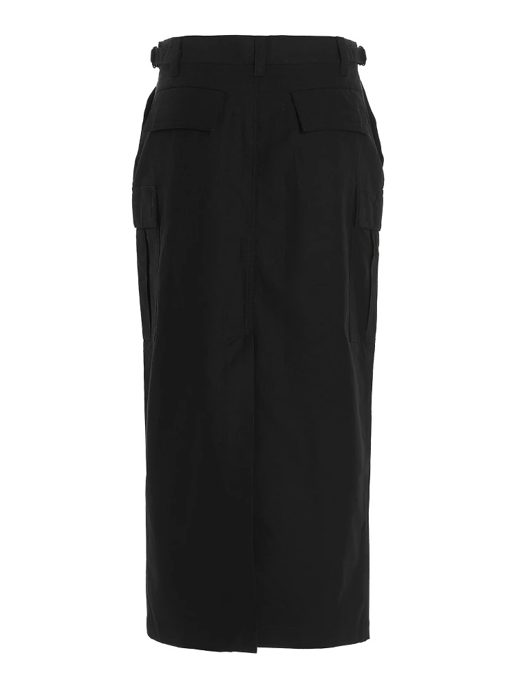 Black Cotton Midi Skirt alternative