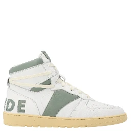 Bicolor Calfskin High Top Sneakers