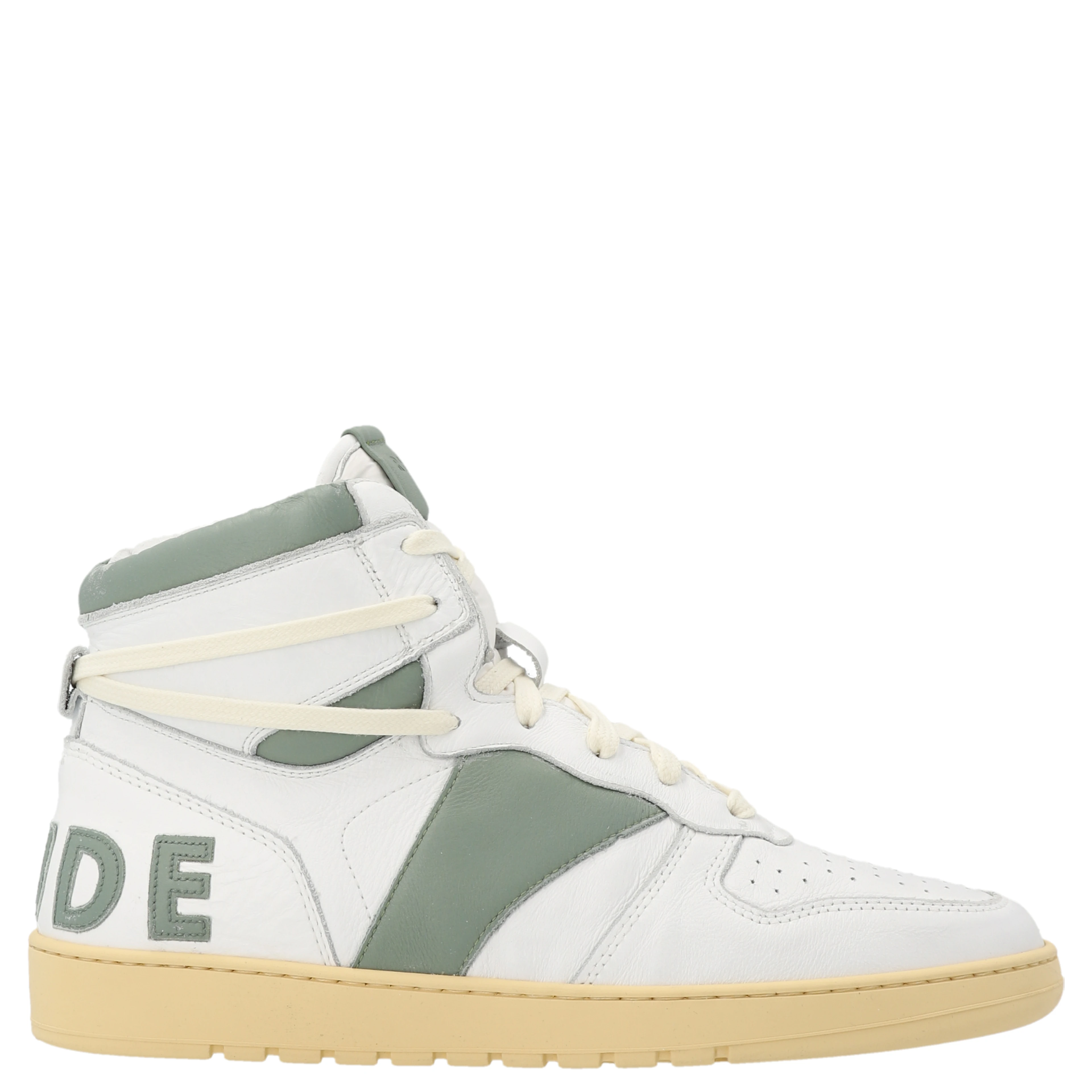 Bicolor Calfskin High Top Sneakers