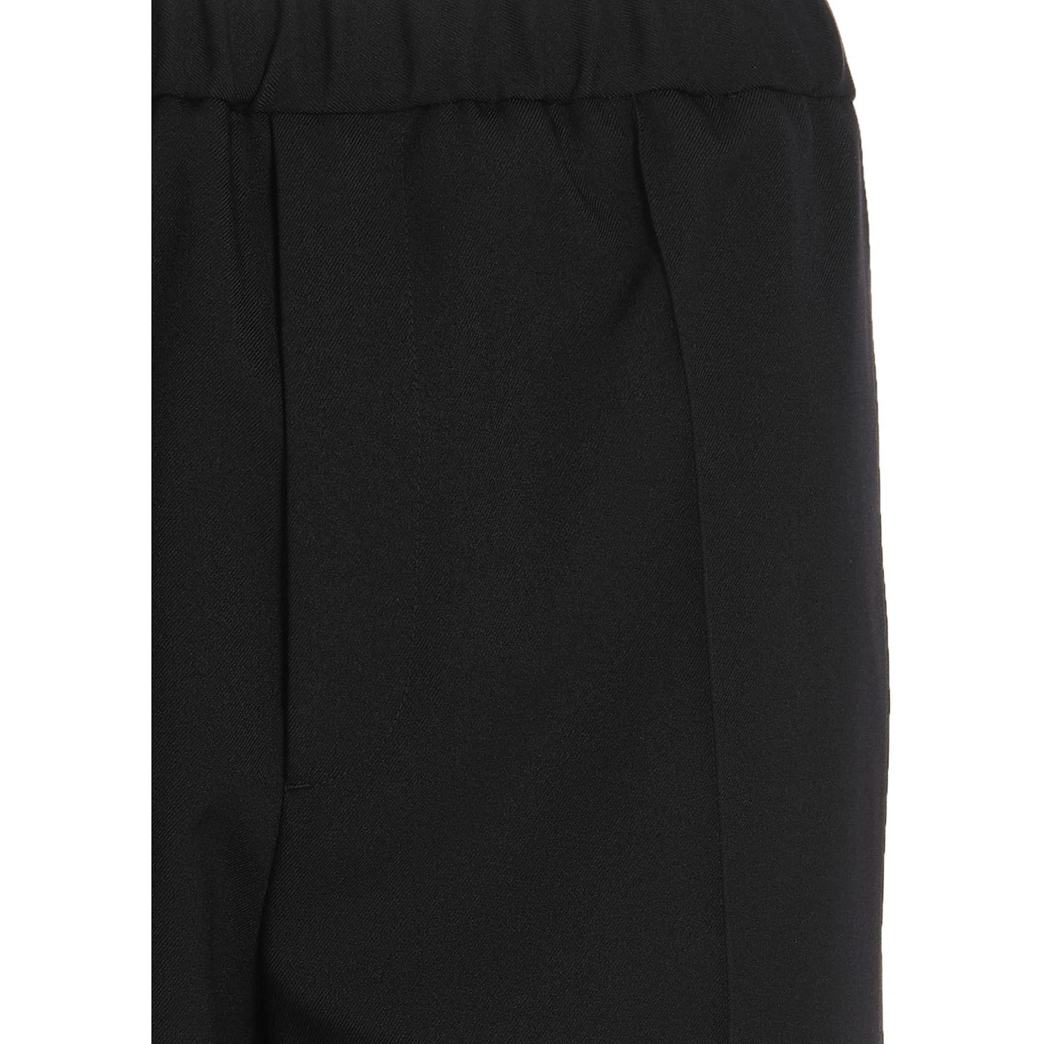 Blue Polyester Casual Pants