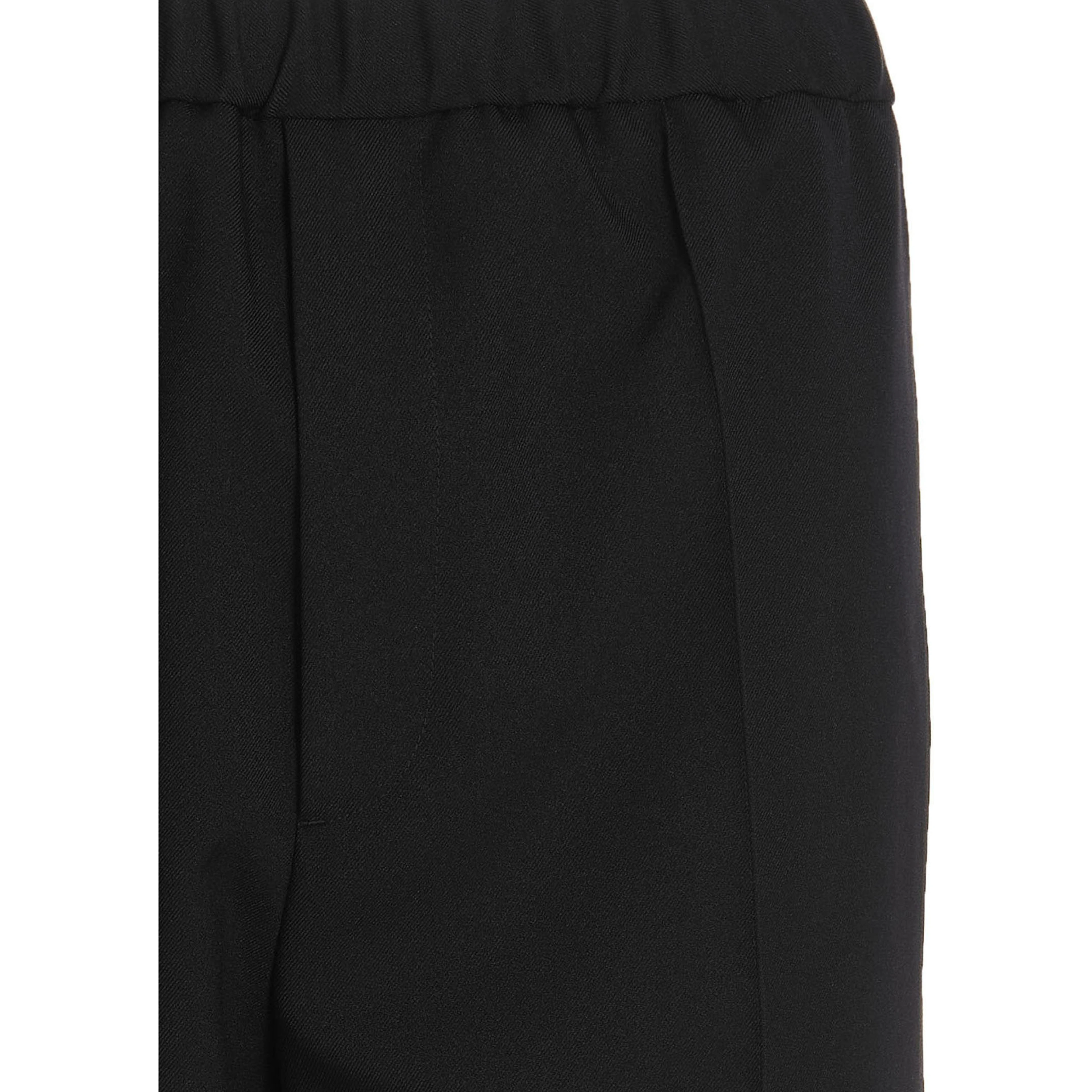Blue Polyester Casual Pants