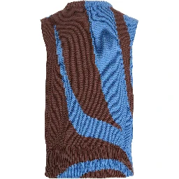 Multicolor Cotton Sleeveles Sweater