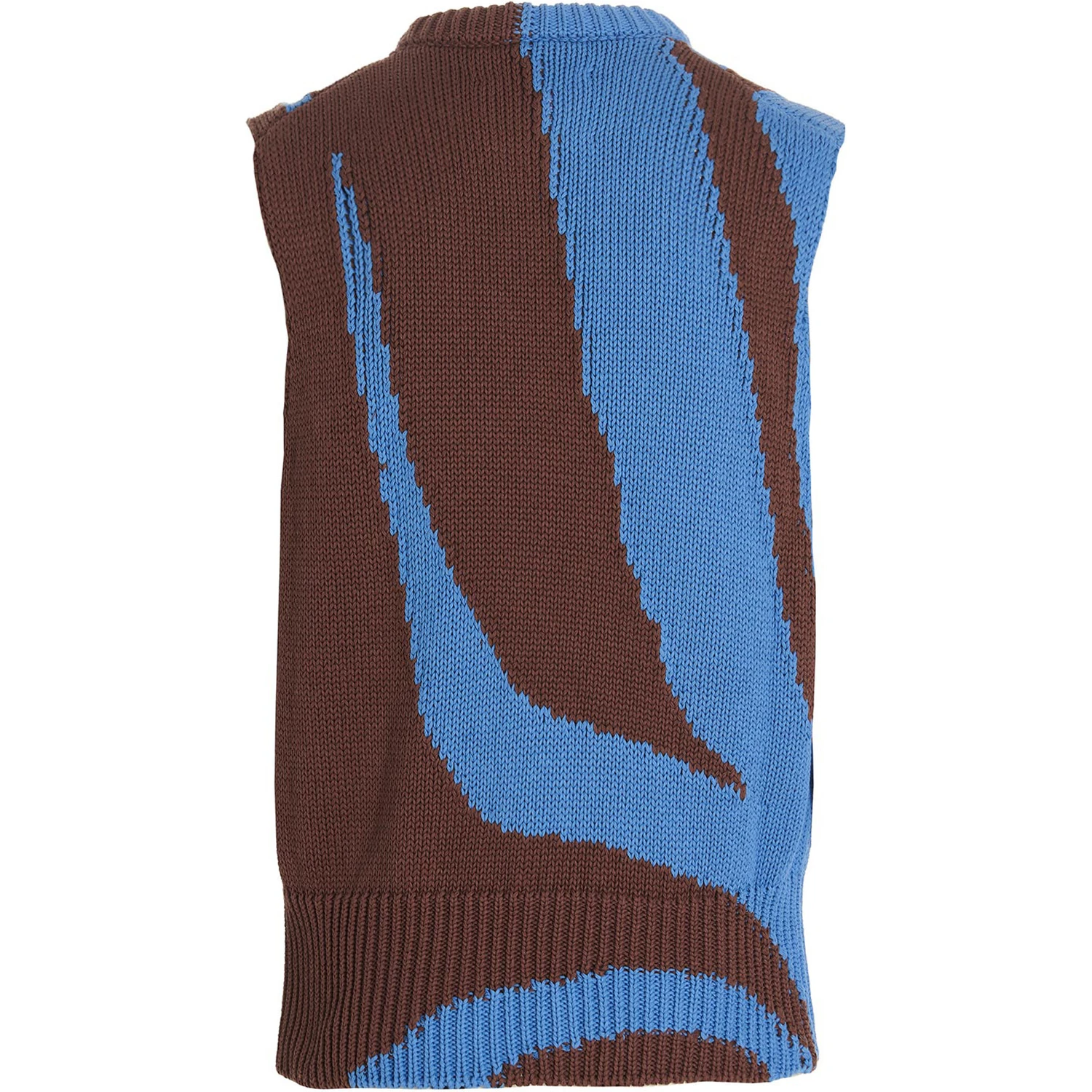 Multicolor Cotton Sleeveles Sweater