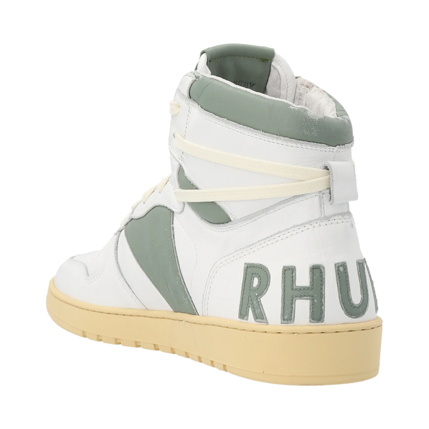 Bicolor Calfskin High Top Sneakers