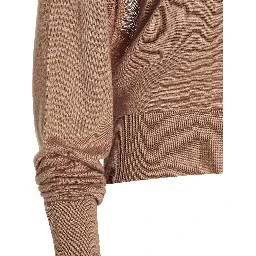 Beige Silk Cardigan