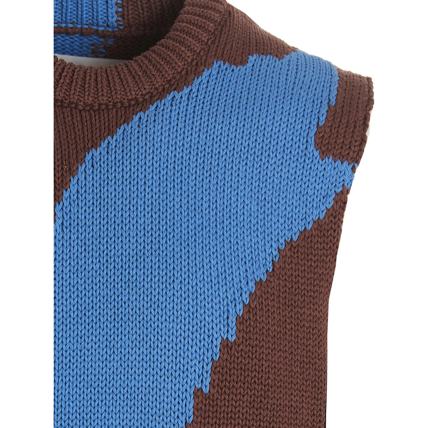 Multicolor Cotton Sleeveles Sweater