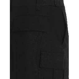 Black Cotton Midi Skirt