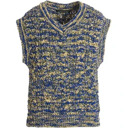Multicolor Cotton Sleeveles Sweater