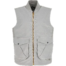 Gray Cotton Sleeveless Jacket