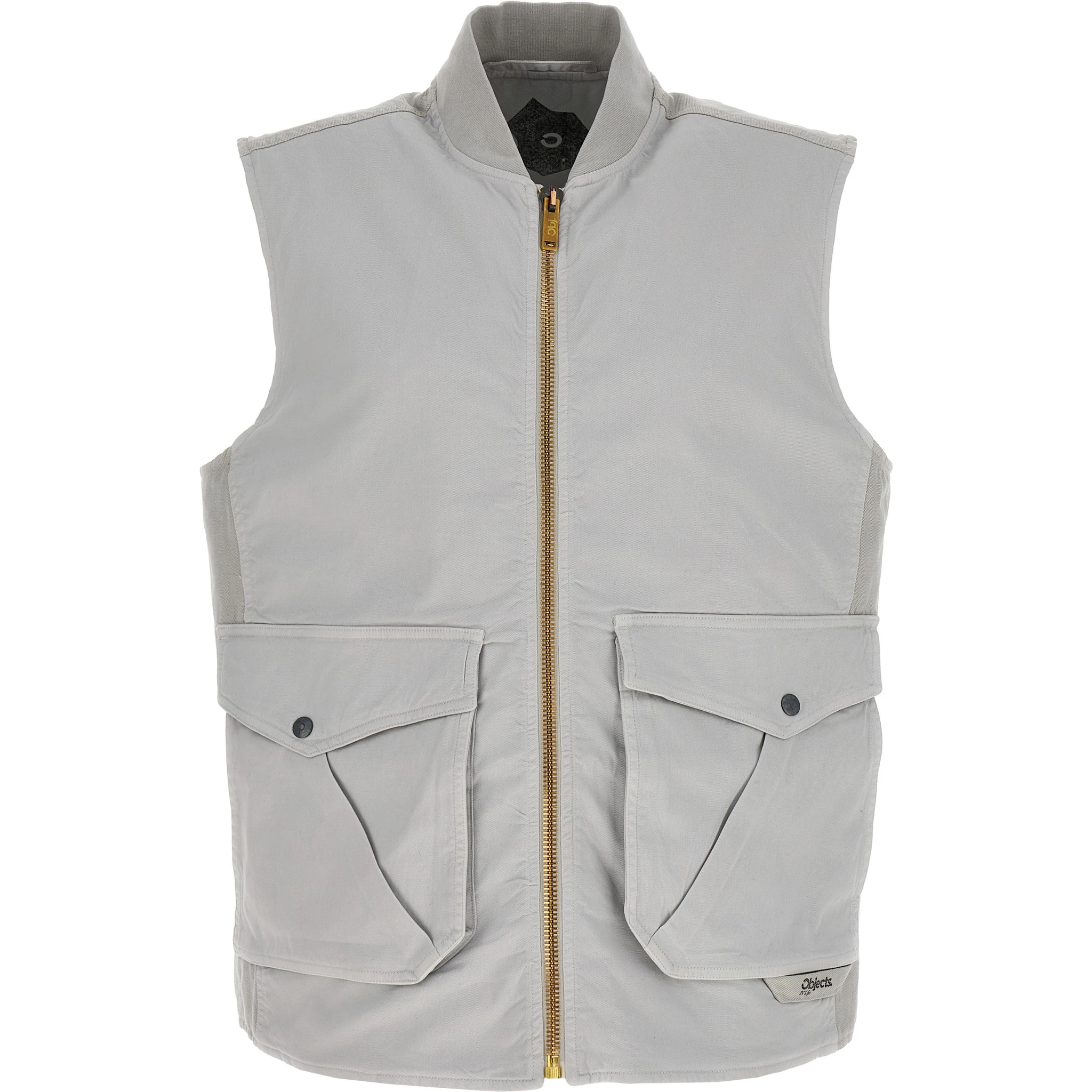 Gray Cotton Sleeveless Jacket