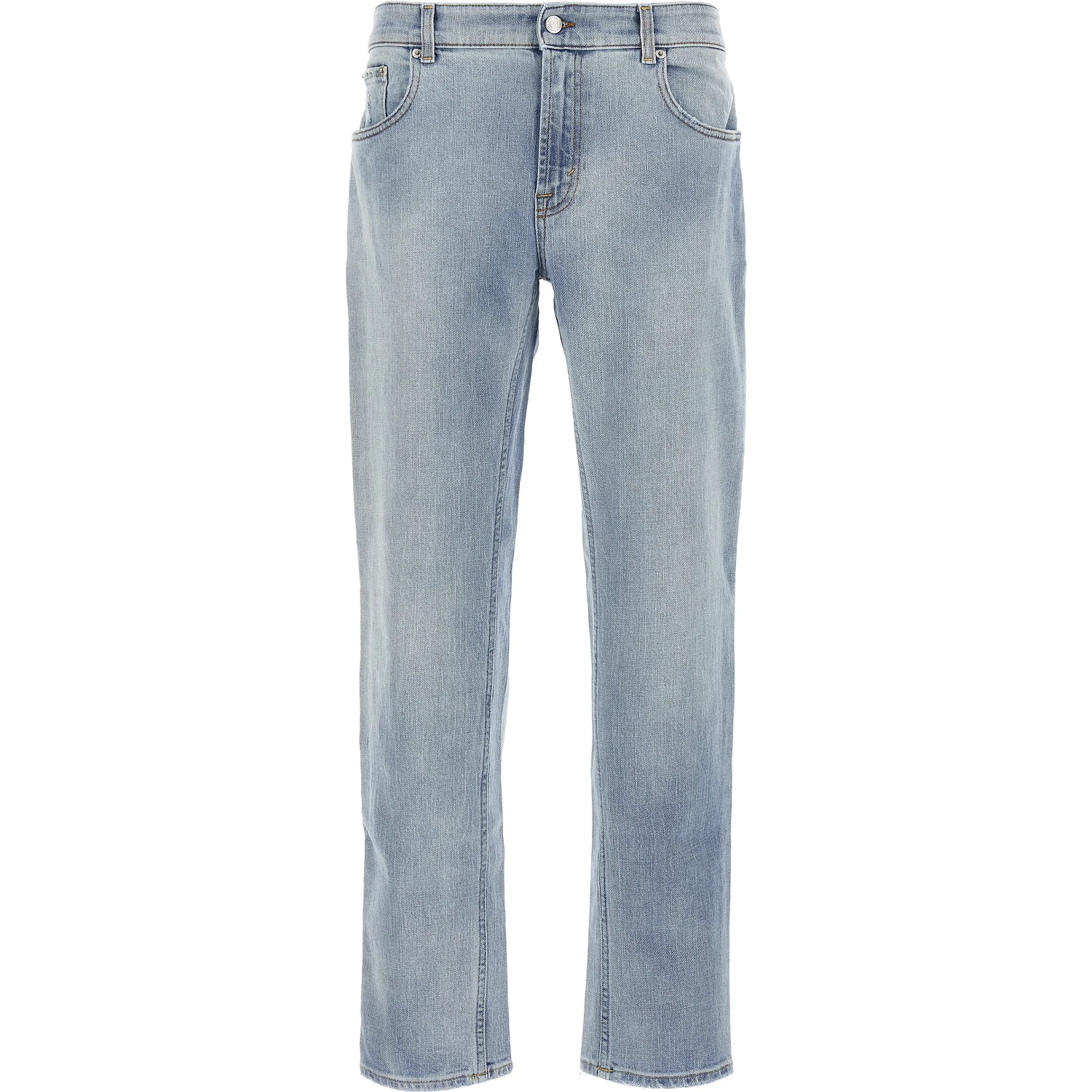 Blue Cotton Slim Fit Jeans