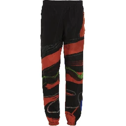 Black Polyamide Athletic Pants