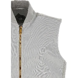 Gray Cotton Sleeveless Jacket