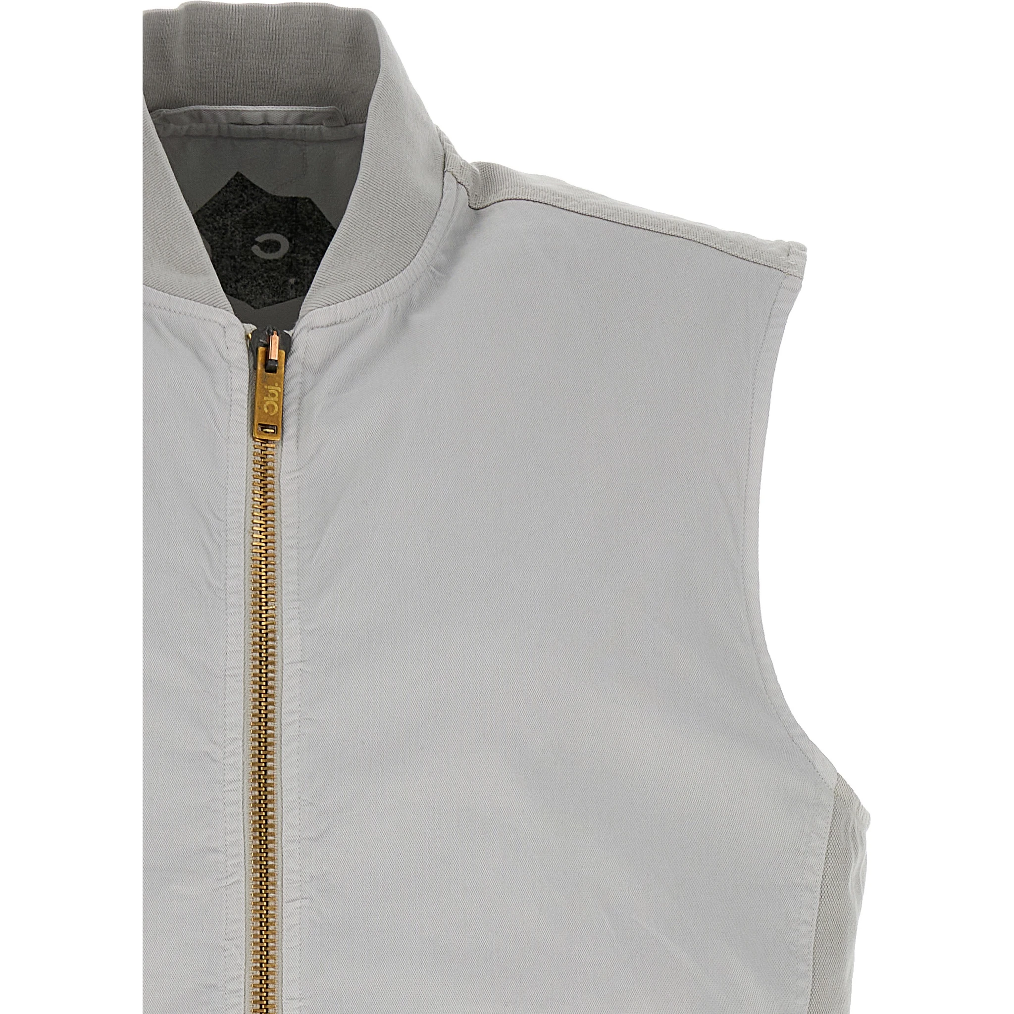 Gray Cotton Sleeveless Jacket