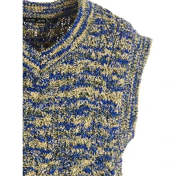 Multicolor Cotton Sleeveles Sweater
