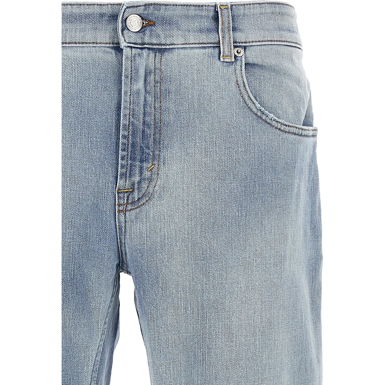 Blue Cotton Slim Fit Jeans