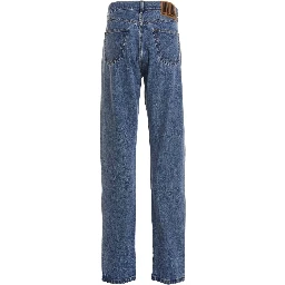 Blue Cotton Relaxed Fit Jeans