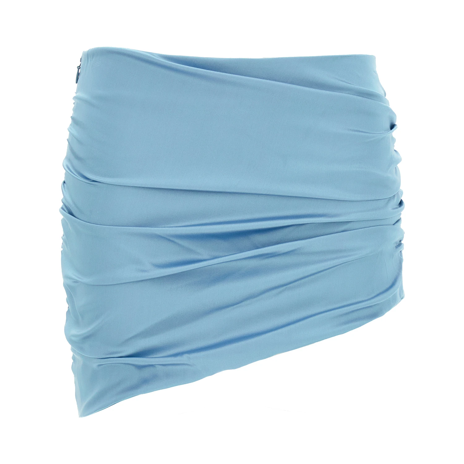 Blue Silk Long Skirt