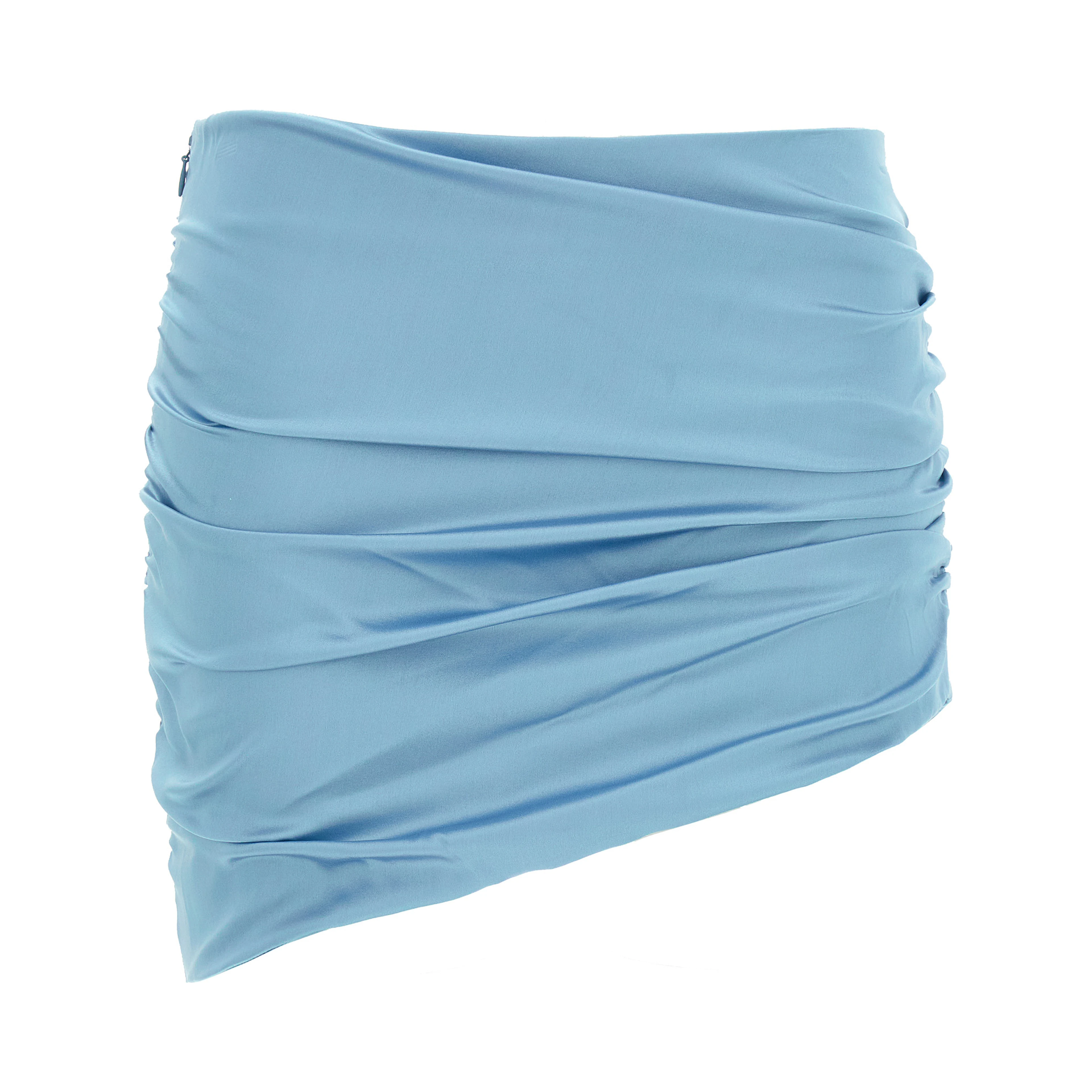 Blue Silk Long Skirt